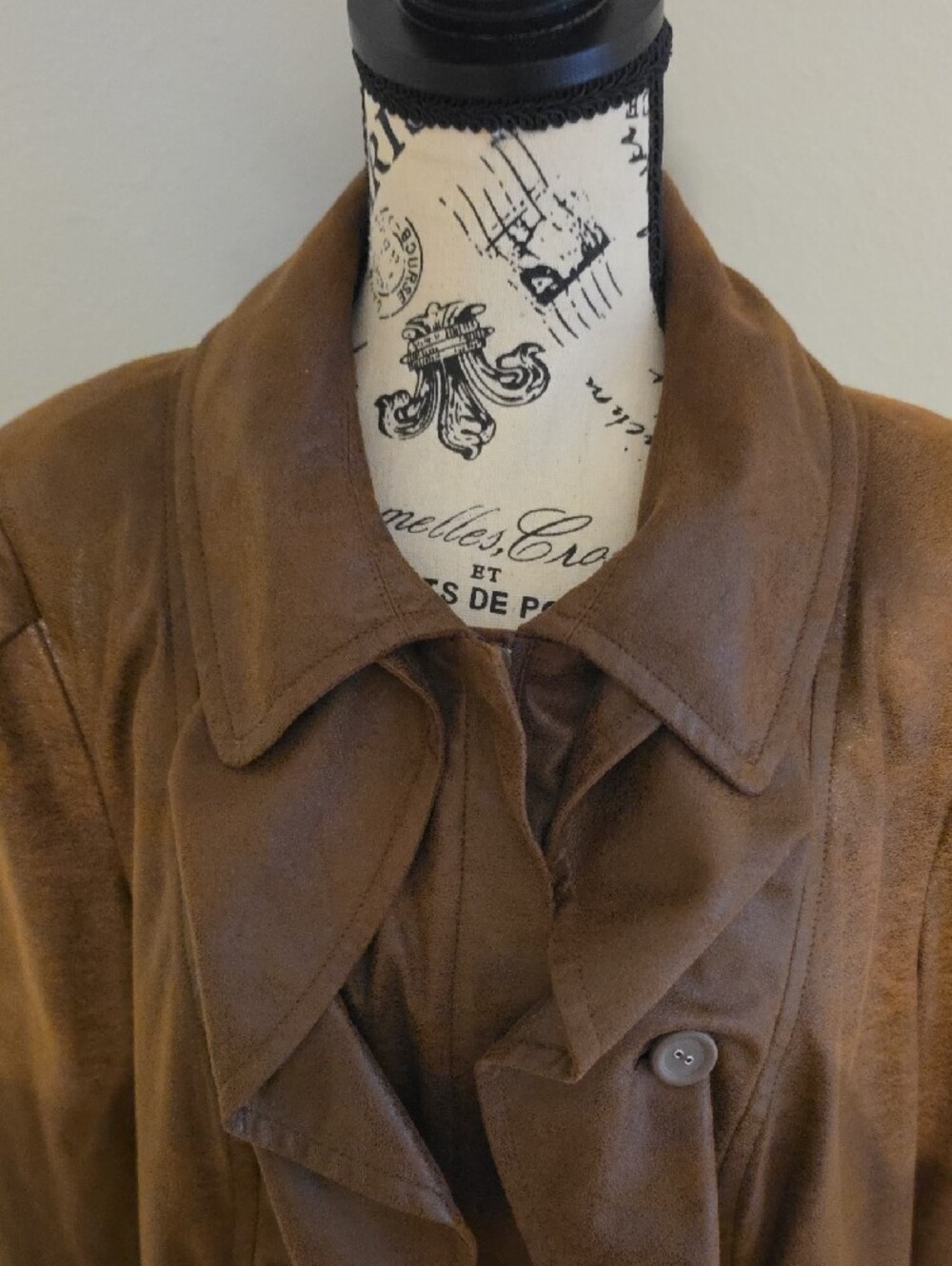 Women's INC International Concepts Brown Ruffle-Front Blazer Size 2X - Picture 2 of 8
